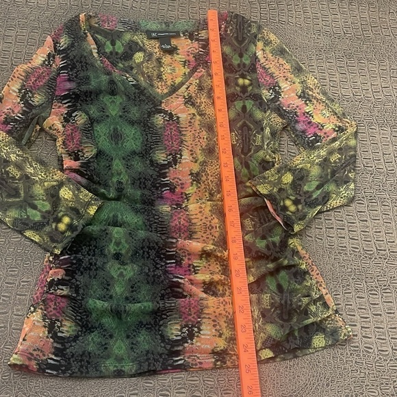 INC International Concepts Multicolor Snake Print Long Sleeve Nylon Stretch L - Picture 4 of 6